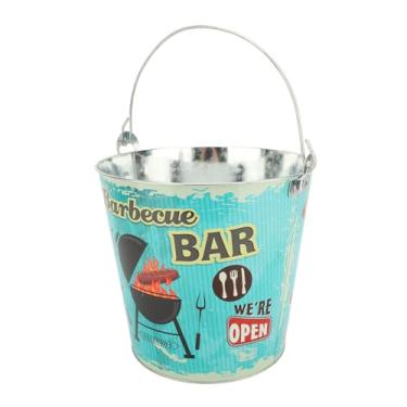 Imagem de Balde de Gelo Engrossado de Ferro Portátil, Decorações de Banheira de Bebidas de Metal Doméstico, Suprimentos de Cozinha para Servir, Armazenar Bebidas, Lanches, Utensílios,