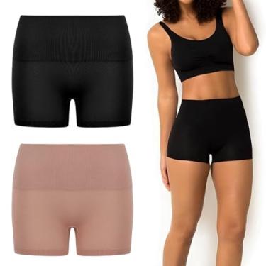 Imagem de Kit 02 Calcinhas Boxer Modeladora Trifil Sem Costura Feminino Adulto | 1 Preto - 1 Macadâmia | P