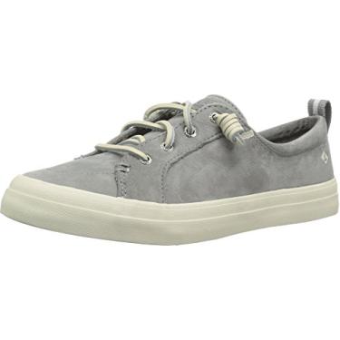 Imagem de Sperry Tênis feminino de couro lavável Crest Vibe, Couro cinza, 5
