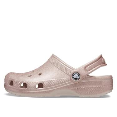 Imagem de Crocs Tamanco infantil clássico T QuGl, quartzo com purpurina, 39 EUA unissex infantil