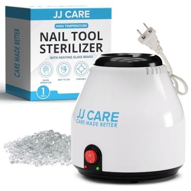 Imagem de JJ CARE Nail Tool Sterilizer with Glass Beads | Implement Tweezer Disinfectant Container | Salon & Manicure Disinfectant Jar Small