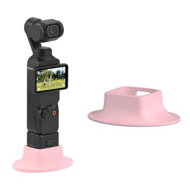 Imagem de BRDRC Suporte base de bolso com 3 suportes, suporte de mesa, suporte estável, antiderrapante, adaptador de expansão para DJI Osmo Pocket 3 Creator Combo Handle Accessories (rosa)