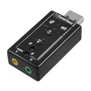 Imagem de Placa De Som Usb 7.1 Canais Adaptador Audio Fone De Ouvido