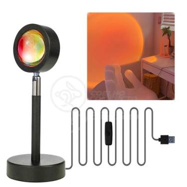 Imagem de Mini Ring Light Sunset Projetor Lâmpada Tiktok Usb Presente Dia Dos Na