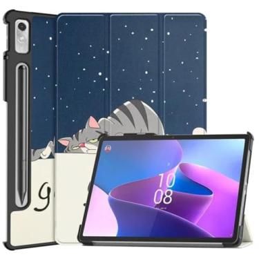 Imagem de Waillynice Capa para tablet inteligente com suporte triplo para Lenovo Xiaoxin Pad Pro 12,7 polegadas 2023 TB-370FU, para Lenovo Tab P12 Capa 12 7 (LM, Xiaoxin Pad Pro 12,7)