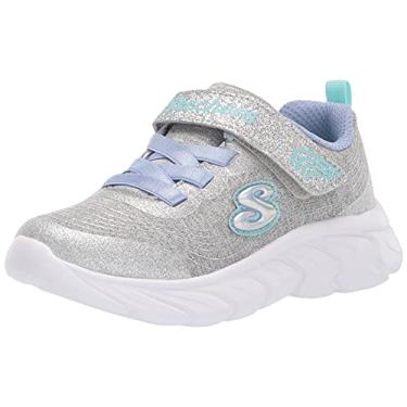 Imagem de Skechers Tênis infantil feminino 302480n, Cinza claro, 7 Toddler