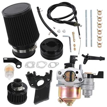 Imagem de Adaptador de filtro de ar carburador kit de jato de alto desempenho substituição atualizada para Coleman CT200U CT200U-EX BT200X GX160 Predator 212cc 196cc 6.5hp Motor Mini Bike Go Kart Racing Preto
