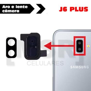 Imagem de Aro e lente da câmera celular SAMSUNG modelo J6 PLUS