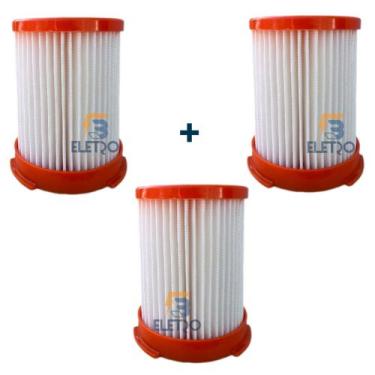 Imagem de Kit 3 Filtros Sanfonados para Aspirador Electrolux Lite LIT1 e LIT11 -