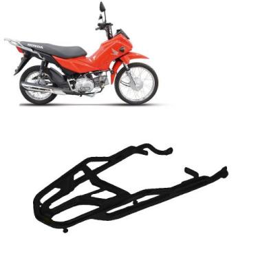 Imagem de Bagageiro Pop 110 2015 16 2017 2018 2019 2020 Longo Preto - MA Motos