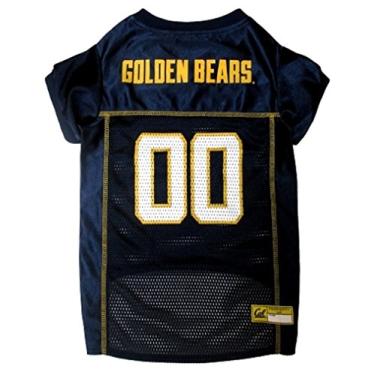 Imagem de Pets First NCAA College California Golden Bears Mesh Jersey para cães e gatos, X-Small. Camisa de cachorro grande licenciada com seu time favorito de futebol/basquete universitário