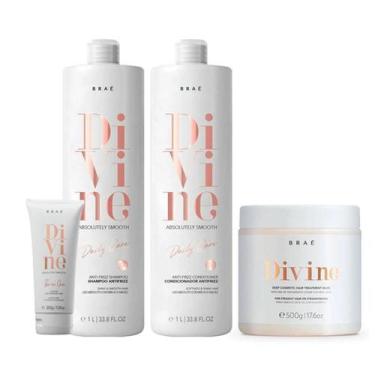 Imagem de BRAÉ Divine Shampoo e Cond 1L + Mascara 500ml e Leave-in