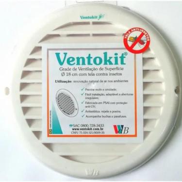Imagem de Grade De Ventilação Redonda D18 C/tela Anti-inseto -ventokit