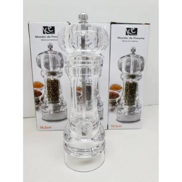 Imagem de Moedor de Pimenta  Sal em Acrílico e Moinho em Cerâmica - kehome