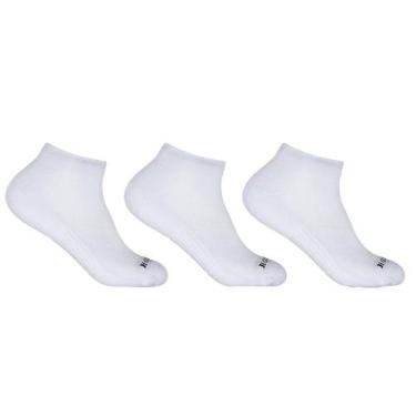 Imagem de Meia Cano Baixo Hoahi 3 Pack Feminina, Branco, Preto, 34/38