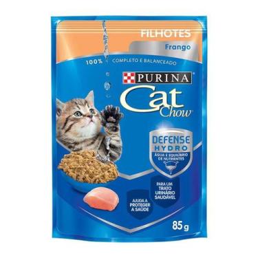 Imagem de Ração Úmida Nestlé Purina Cat Chow para Gatos Filhotes sabor Frango 85