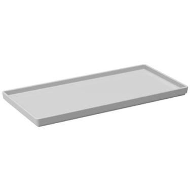 Imagem de Bandeja New Square Slim Retangular Para Banheiro 27cm Cinza Frio Coza