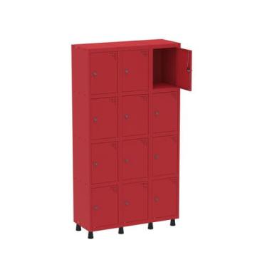 Imagem de Armário Guarda Volume Locker Roupeiro 12 Portas Aço GRP 503/12 - Pandi