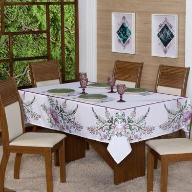 Imagem de Toalha Mesa Quadrada - 4 Lugares 1,50x1,50 Decorativa Floribela - NALU