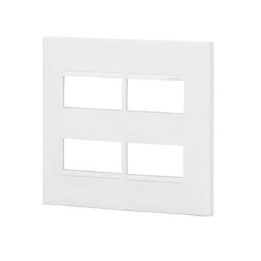 Imagem de Placa 4X4 4 Módulos Distanciados Branca 618514Bc Pial Plus+ - Pial Leg