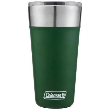 Imagem de Copo de Cerveja Térmico Inox Com Tampa 600ml Verde  Coleman