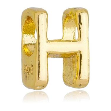 Imagem de Berloque Letra H Separador Banhado a Ouro 18k - Work Semijoias