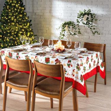 Imagem de Toalha de Mesa Retangular 6 Lugares Dohler 140x210 Natal 111
