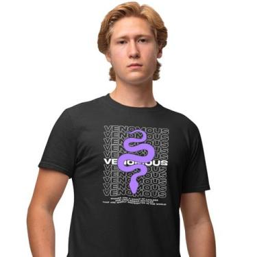 Imagem de Camisa Camiseta Masculina Estampada Venomous 100% Algodão Fio 30.1 Pen