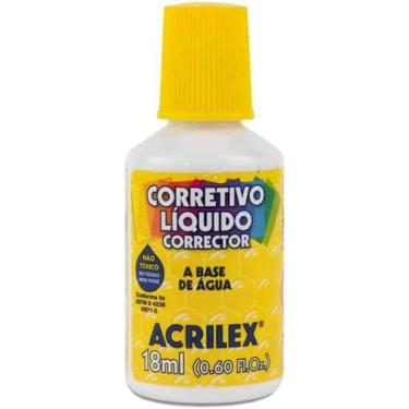 Imagem de Corretivo Líquido Blister 18ml Branco - Acrilex