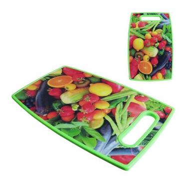 Imagem de Tábua de Corte Churrasco Legume Cozinha de Plastico 37x23cm - Goal, Ve