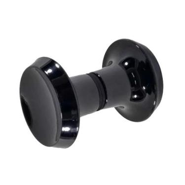 Imagem de Puxador Redondo Para Porta De Vidro Médio Em Resina Preto - R. Sabatin