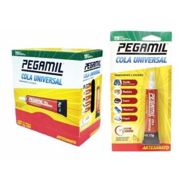 Imagem de Cola Pegamil Artesanato Universal 17g  caixa com 12 cartelas