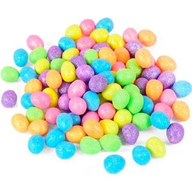 Imagem de Kit 200 Mini Ovinhos Páscoa Decorativos Izopor Com Glitter - Ity Home,
