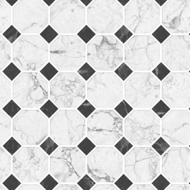 Imagem de Papel de Parede autocolante - Estilo Pedra piso Banheiro Branco - Vini