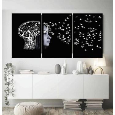 Imagem de Quadros Decorativos 3 Peças Psicologia Médico Psicologo - NEYRAD
