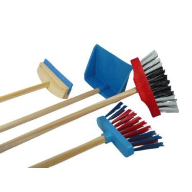 Imagem de Vassoura Infantil - kit com 4 peças Vassourinha piaçava, vassourinha d