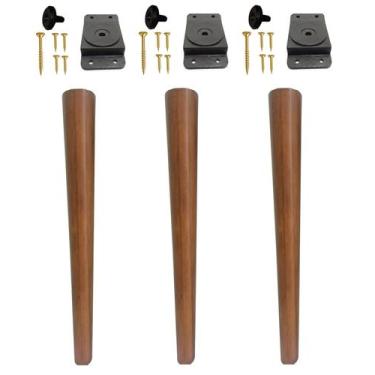 Imagem de Pe Palito 80cm Chapa Inclinada Pvc + Parafuso - Jthome, Amêndoa Marrom