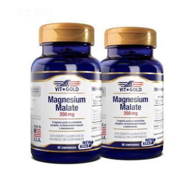 Imagem de Magnésio  350mg Vitgold Kit 2x 60 Comprimidos