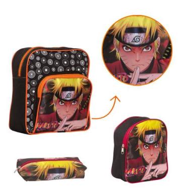 Imagem de Bolsa Escolar Menino Naruto Resistente Criança Estojo Aulas - TOYS 2U