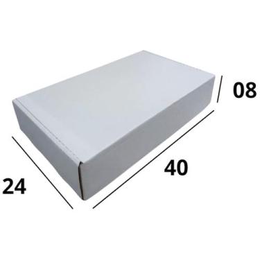 Imagem de 10 CaixaS de Papelão Branco 40 X 24 X 08 - RP CAIXAS