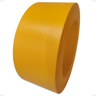 Imagem de Fita De Borda Pvc Para Formica Amarelo Cromo Real Fosco L523 64mm X 5m