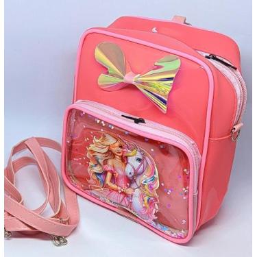 Imagem de Mochila Mini Bolsa Infantil com Ziper Bolso Princesas Disney Barbie co
