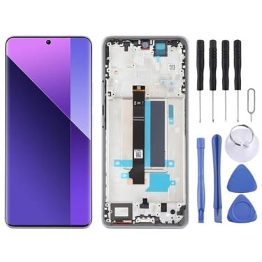 Imagem de tela Para Xiaomi Redmi Note 13 Pro+ Digitalizador de tela LCD de material AMOLED ORIGINAL COMPLETA COMPLETA COM FORA substituição da tela