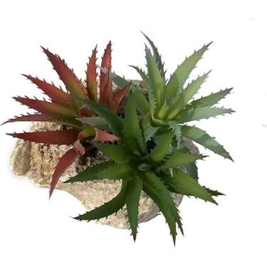 Imagem de 1 peça de suculentas artificiais vermelhas, aloe falso, decoração de casa realista, suculentas falsas, arranjo floral, plantas artificiais e vegetação, decoração externa e interna, plantas e flores