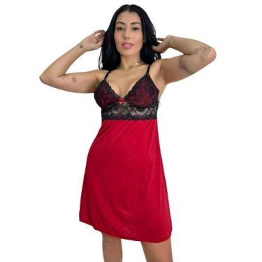 Imagem de Camisola Amamentação Bicolor Gestante Vestido de Dormir Para Mães Que 