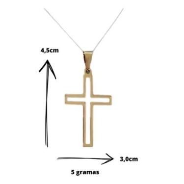 Imagem de Pingente Grande De Cruz Crucifixo Folheado Variados D19 - Style Store,