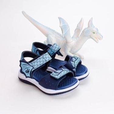 Imagem de Sandália Papete Infantil Kidy Fly Dragão Marinho-Masculino