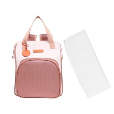 Imagem de Mochila Maternidade Média Pirulitando +Troc Petit Caramelo - Pirulitan