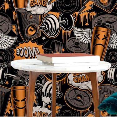 Imagem de Papel De Parede Adesivo Fitness Academia N017098 0,58X3M - Adesivo BR