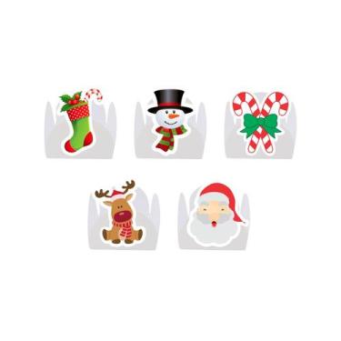 Imagem de 100 Forminha para Doce modelo petala personalizada com Aplique - Natal